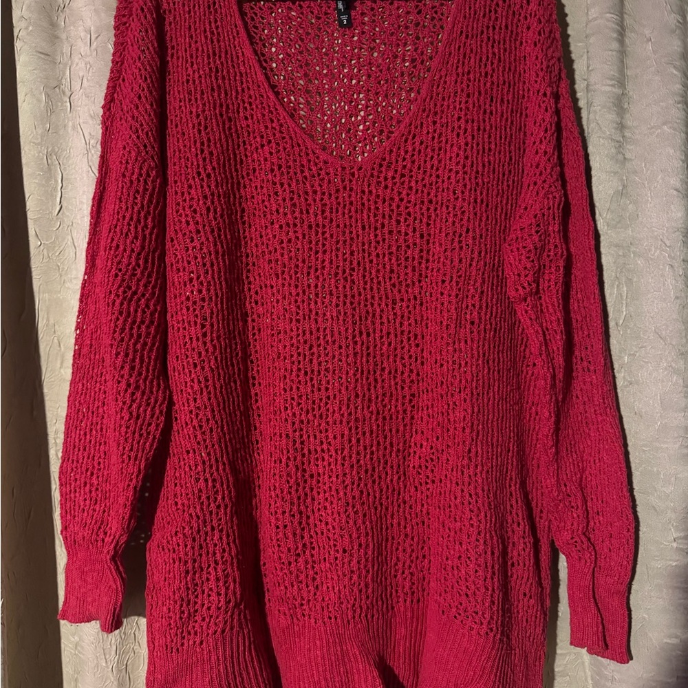 Torrid Deep Red V-Neck Sweater